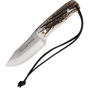 Joker CC145 Gran Erizo Satin Fixed Blade Knife Stag Handles