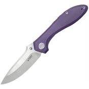 Kubey 314T Ruckus Bead Blast Linerlock Knife Purple G10 Handles