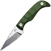 Auxiliary 003MGN Karl Jr Deadhead Fixed Blade Knife Green Micarta Handles