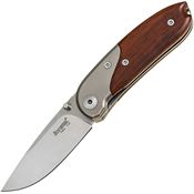 LionSTEEL T8200ST Mini Satin D2 Tool Drop Point Linerlock Knife Santos Wood Handles