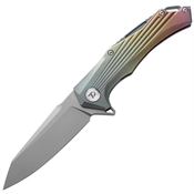 Dreamtech 3287TM Bead Blast D2 Tanto Framelock Knife Multi Titanium Handles