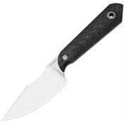 Kizer 1040S8 Mini Harpoon Satin Bohler Fixed Blade Knife Carbo Fiber Handles