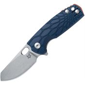 Fox 608BL Baby Core Stonewash Linerlock Knife Blue FRN Handles