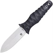 Cobratec CLDFESS Claymore Dagger Stonewash Fixed Blade Knife Black G10 Handles