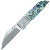 Finch GS600 Geneva Spur Two-Tone Framelock Knife Abalone Handles