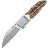Finch GS905 Geneva Spur Two-Tone Framelock Knife Stag Bone Handles