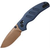 Kizer 348829CDA1 C01C 2.9 Elmax Drop Point Clutch Lock Knife Blue Aluminum Handles