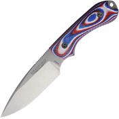 Bradford 3FE125 Guardian 3 Fixed Blade Knife Red/White/Blue G10 Handles