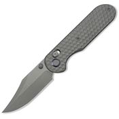 GEO 2401C Ethereal Cutter Axis Stainless Lock Knife Dark Titanium Handles