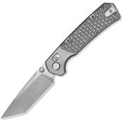 GEO 2503A Blaze Axis Stonewash Tanto Lock Knife Grey Titanium Handles