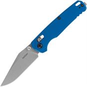 Kershaw 6106BLU Bel Air Stonewash MagnaCut Clip Point DuraLock Knife Blue Aluminum Handles