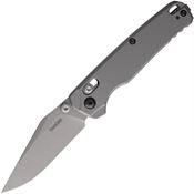 Kershaw 6106GRY Bel Air Stonewash MagnaCut Cip Point DuraLock Knife Gray Aluminum Handles