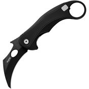 LionSTEEL TLE2ABB LEone Black PVD Bohler Mid Framelock Karambit knife Black Aluminum Handles