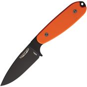Bradford 35U005BA Guardian 3.5 Black Ultralite Fixed Blade Knife Orange G10 Handles