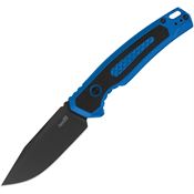 Kershaw 7106BLU Auto Launch 21 Black PVD Drop Point Button Lock Knife Black G10 Handles