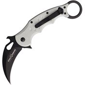 Fox 479W Karambit Black Linerlock Knife White G10 Handles