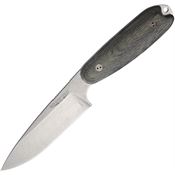 Bradford 35XL101A Guardian 3.5XL Stonewash Fixed Blade Knife Black Micarta Handles