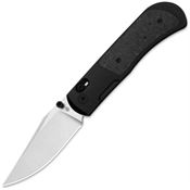 Kizer 4761A4 Tycho Stonewash Clip Point Clutch Lock Knife Black titanium handle Carbon Fiber