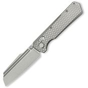 GEO 2506A Noxiz Axis Stonewash Lock Knife Grey Titanium Handles