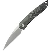 Kubey 406B Spike Stonewash Bohler Wharncliffe Framelock Knife Flame Titanium Handles