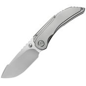 Kubey 388A Snorri Bead Bohler Drop Point Framelock Knife Sand Blast Titanium Handles