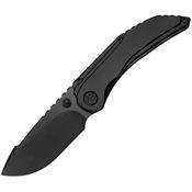 Kubey 388C Snorri Black DLC Bohler Drop Point Framelock Knife Black DLC Titanium Handles