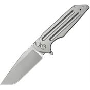 Kubey 462A Relentless Bead Blast Bohler Tanto Button Lock Knife Sandblast Titanium Handles