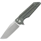 Kubey 462B Relentless Bead Blast Bohler Tanto Button Lock Knife Flame Titanium Handles