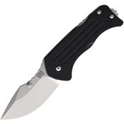 Main Street 013 Lombard Tumbled Drop Point Lockback Knife Black G10 Handles