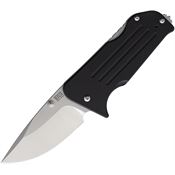 Main Street 007 Broadway Tumbled Drop Point Lockback Knife Black G10 Handles
