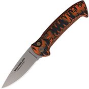 Knives Of Alaska 00924FG Auto Recon Patrol Bead Blast MagnaCut Button Lock Knife Black/Orange G10 Handles