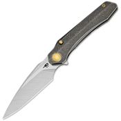 Bestech T2505C Wet Nelly Button Lock Knife Black Handles
