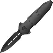 Kubey 416C Urban Dagger Black DLC False Edge Bohler Dagger Framelock Knife Black PVD Titanium Handles