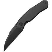 Kubey 459C Mantra Black DLC Bohler Wharncliffe Framelock Knife Black DLC Titanium Handles