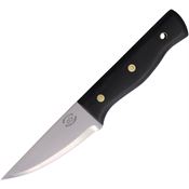 Adirondack Knife Works BUSBK Bushman Fixed Blade Knife Knife Black Micarta Handles