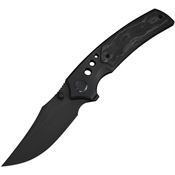 WE 240871 Skynix Black Stonewash Bolster Lock Knife Marble Carbon Fiber Handles