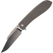 Jack Wolf 54346 Scuffle Bolster Satin Clip Point Lock Knife Titanium Handles