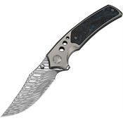 WE 24087DS1 Skynix Clip Point Bolster Lock Knife Black/Blue Carbon Fiber Handles