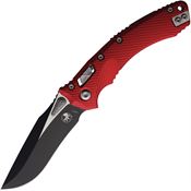 Microtech 18591 Amphibian Ram-Lok Two-Tone Red Fluted Aluminum Handle
