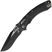 Microtech 17669 Amphibian Ram-Lok Two-Tone Black Fluted Aluminum Handle