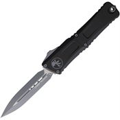 Microtech 11421GYSK Auto Combat Troodon Gen III Double Edge Dagger Black Aluminum Handle