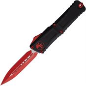 Microtech 11421RDSK Auto Combat Troodon Gen III Double Edge Dagger Black Aluminum Handle