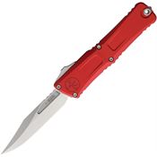 Microtech 114610RD Auto Combat Troodon Gen III Stonewash Red Aluminum Handle