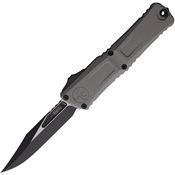 Microtech 11461NC Auto Combat Troodon GenIII Two-Tone Gray Aluminum Handle