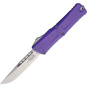 Microtech 114310PU Auto Combat Troodon GenIII Stonewash Purple Aluminum Handle