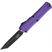 Microtech 11441PU Auto Combat Troodon GenIII Two-Tone Tanto Purple Aluminum Handle
