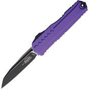 Microtech 12411PU Auto Cypher II OTF Two-Tone Wharncliffe Purple Aluminum Handle