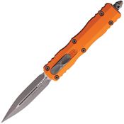 Microtech 22510APOR Auto Dirac Apocalyptic Dagger Orange Aluminum Handle