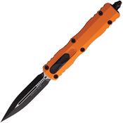 Microtech 2251OR Auto Dirac Black Dagger Orange Aluminum Handle