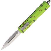 Microtech 22512Z Auto Dirac Stonewash Serrated Dagger ZOMBIE-TECH Handle
